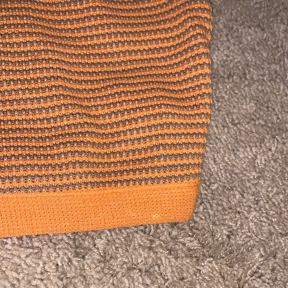 Zara Orange and Brown Striped Knit Sleeveless Crop Top Medium - Picture 4 of 11